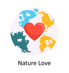 Nature Love Flat Icon Design