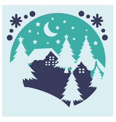 Paper Cut Winter Layered Design