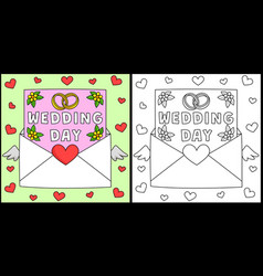 Wedding Day Letter Coloring Page