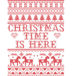 Christmas Pattern Time Is Here Carol