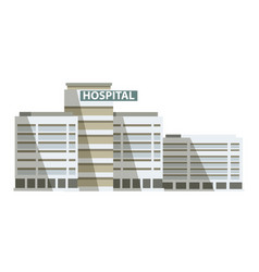 Hospital Building Isolated On White Background