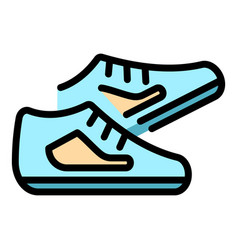 Nordic Walking Shoes Icon Color Outline