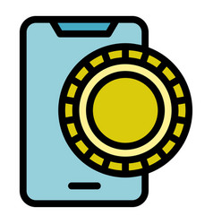 Smartphone Online Prize Icon Flat