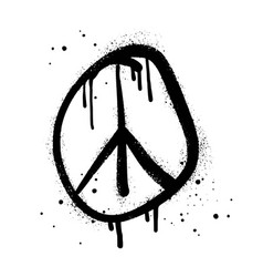 Spray Painted Graffiti Peace Sign