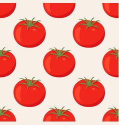 Flat Seamless Pattern With Fresh Tomato On