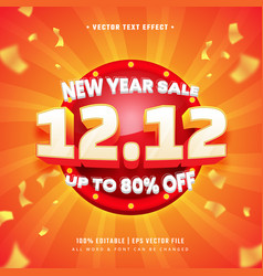 New Year Sale 1212 3d Text Style Effect Editable