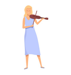 Street Woman Violin Icon Cartoon Music