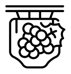 Grapes Bar Icon Outline Wine Cellar