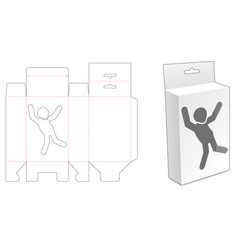 Hanging Box With Dancing Man Window Die Cut