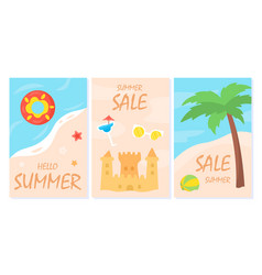 Banners With Summer Sale Set