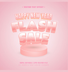 Happy New Year Flash Sale 3d Text Style Effect