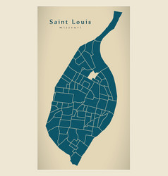 Modern City Map - Saint Louis Missouri City