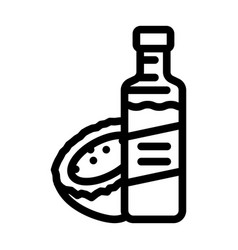 Vinegar Coconut Tropical Line Icon