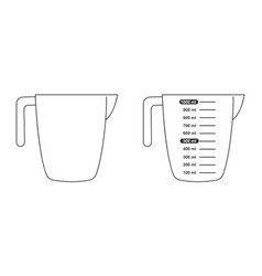 1 Liter Volume Measuring Cups With And Without