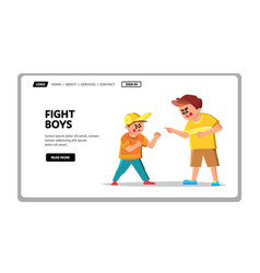 Fight Boys Children On School Playground