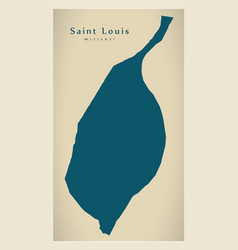 Modern City Map - Saint Louis Missouri City