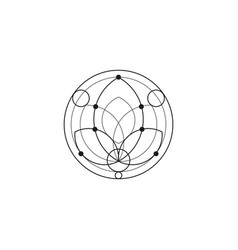 Seed Life Lotus Symbol Sacred Geometry Logo