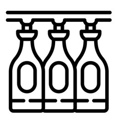 Wine Bottle Line Icon Outline Cellar