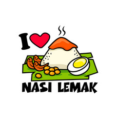 Traditional Malay Food Nasi Lemak Basic Set