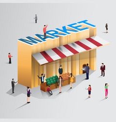 3d Market People Isometric Art