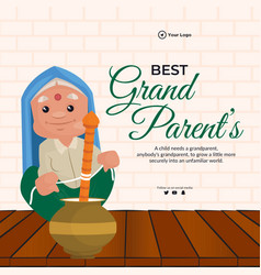 Best Grandparents Banner Design Template