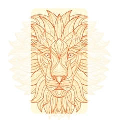 Detailed Lion In Aztec Style