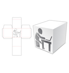 Square Box With Working Man Window Die Cut