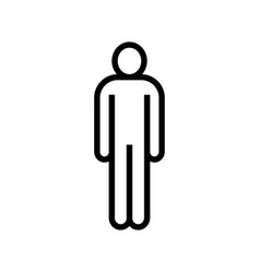 Stand Man People Line Icon