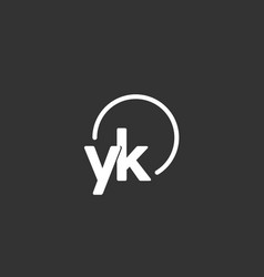 Yk Initial Logo With Rounded Circle