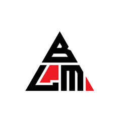 Blm Triangle Letter Logo Design With Triangle