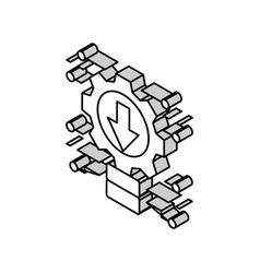 Integration System Isometric Icon