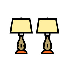 Bedroom Table Lamp Color Icon