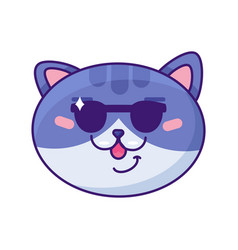 Cat Emoji Smiling And Wearing Sunglasses