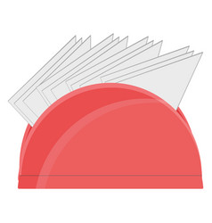 Red Napkin Holder On A White Background