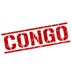 Congo Red Square Stamp