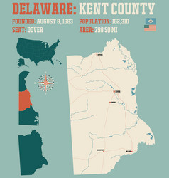 Map Kent County In Delaware