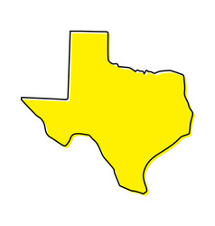 Simple Outline Map Of Texas Is A State Of United