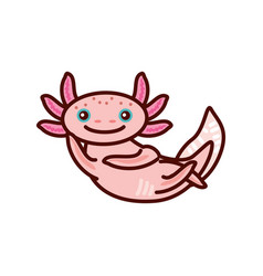 Pink Cartoon Axolotl