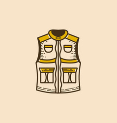 Vintage Art Of A Vest With Many Pockets