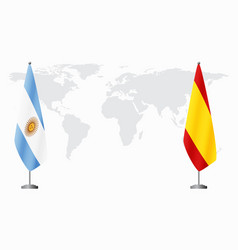 Argentina And Civil Spain Flags For Official