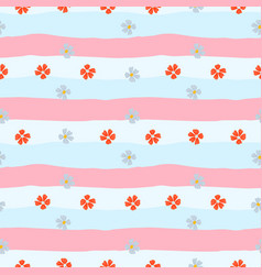 Chamomile Flower Seamless Pattern In Simple Style