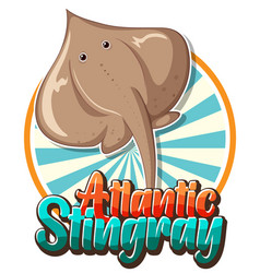 Atlantic Stingray Logo With Carton Character