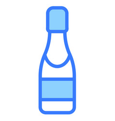 Champagne Blue Outline Icon Merry Christmas