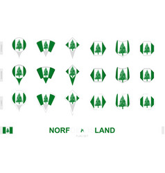 Collection Of The Norfolk Island Flag