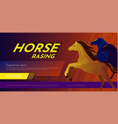 Horse Race Poster Sport Competition Banner