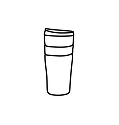 Stainless Thermos Drink Line Simple Logo