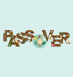 Abstract Passover With Seder Plate In Middles