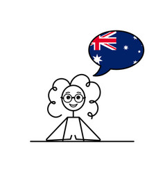 Australian English Speaking Cartoon Girl With