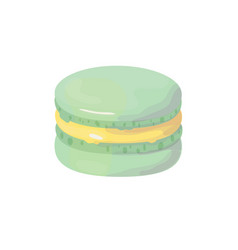 Green Macaron Traditional French Dessert