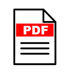 Electronic Document Of Pdf File Icon